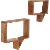 Möbilia Wandregal 2er-Set 50x46 cm