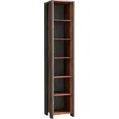 Forte Aktenregal "Clif", grau (old – wood vintage, betonoptik dunkelgrau), B:46cm H:220,7cm T:41,6cm, Regale, Aktenregal, Bücherregal im Industriestil, Höhe 220,7 cm