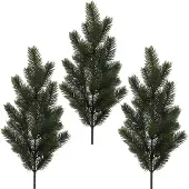 Creativ Deco Winterliche Kunstpflanze "Weihnachtsdeko", grün, H:66cm, Kunststoff, Kunstpflanzen, Winterliche Kunstpflanze, Zweig im 3er Set