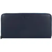Esquire Leder Geldbörse Viktoria Zip Around Wallet Navy dunkelblau