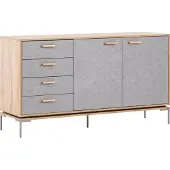 LOOKS by Wolfgang Joop Sideboard "Looks", grau (eiche landhausfarben, feel grau), B:154,6cm H:85,7cm T:45cm, LOOKS BY WOLFGANG JOOP, Sideboards, Sideboard, Breite 154,6 cm