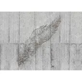 Komar Vliestapete "Digitaldruck Vlies - Concrete Feather - Größe 350 x 250 cm" bedruckt glatt Wohnzimmer, Schlafzimmer