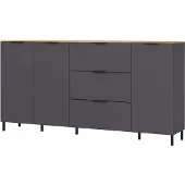 Germania Sideboard California in Eichefarben/Graphitfarben
