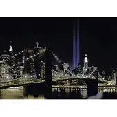 Papermoon Fototapete "New York by night", bunt, B:4m L:2,6m, Vlies, Tapeten, Fototapete