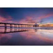 Papermoon Fototapete "Pier at Sunset", bunt, B:2m L:1,49m, Vlies, Tapeten, Fototapete