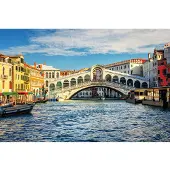 Papermoon Fototapete "Grand Canal and Rialto bridge", bunt, B:5m L:2,8m, Vlies, Tapeten, Fototapete