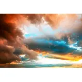 Papermoon Fototapete "Dramatic Sunset", bunt, B:4m L:2,6m, Vlies, Tapeten, Fototapete