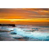 Papermoon Fototapete "Sunset in la Jolla", bunt, B:2,5m L:1,86m, Vlies, Tapeten, Fototapete