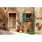 Papermoon Fototapete "Charming Street", bunt, B:4m L:2,6m, Vlies, Tapeten, Fototapete