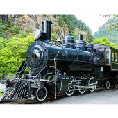 Papermoon Fototapete "Old Steam Locomotive", bunt, B:5m L:2,8m, Vlies, Tapeten, Fototapete