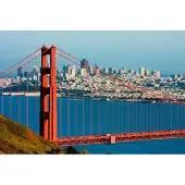 Papermoon Fototapete "Golden Gate Bridge", bunt, B:2,5m L:1,86m, Vlies, Tapeten, Fototapete