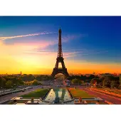 Papermoon Fototapete "Paris Eiffel Tower", bunt, B:2m L:1,49m, Vlies, Tapeten, Fototapete