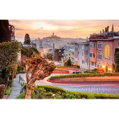 Papermoon Fototapete "Lombard Street in San Francisco", bunt, B:2,5m L:1,86m, Vlies, Tapeten, Fototapete