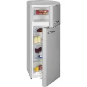 Exquisit Retrokühlschrank RKGC270-45-H-160E grau | Standgerät | 206 l Volumen | grau