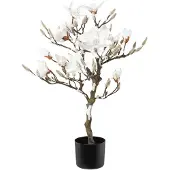 Creativ Green Winterliche Kunstpflanze "Weihnachtsdeko", weiß, B:65cm H:87cm T:55cm, Polyester, Kunstpflanzen, Winterliche Kunstpflanze, Baum mit beschneiter Optik