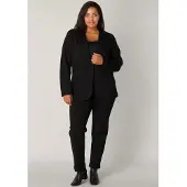 Base Level Curvy Jerseyblazer mit Taschenklappen, Gr. 44, black, , 11451312-44