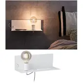 Paulmann Wandlampe Devara, dimmbar, weiß / opal, für Schlafzimmer, Metall, Modern, Wandleuchte, Wandlampe Innen
