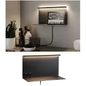 Paulmann Wandlampe Jarina, dimmbar, schwarz, für Schlafzimmer, Metall, Modern, LED Wandleuchte, Wandlampe Innen