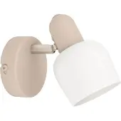 Eglo Wandleuchte innen Corato, Wandlampe mit beweglichem Spot, Wandstrahler, Wohnzimmer und Schlafzimmer Lampe, E14