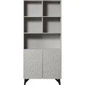 Woood Regal "Carve Standregal mit 2 Türen" mit offenen Fächern, 2 Türen, H 200 cm x B 90 cm