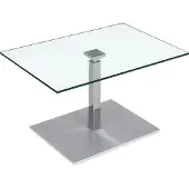 Natur24 Couchtisch Beistelltisch Glas und Metall 60x90 cm