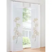 HEINE Schiebegardine HOME Gr. 1, beige (sand, weiß), B:57cm H:145cm, Polyester, Gardinen, Schiebegardine