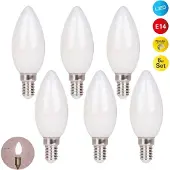 Näve 6er-Set LED Leuchtmittel "DAFFY" H: 10,2cm warmweiß
