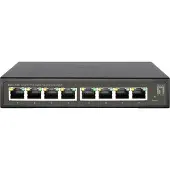 LevelOne Hilbert 8-Port Gigabit PoE Smart Lite Switch, 802.3at/af PoE, 8 PoE Ausgänge, 112.8W PoE-Leistungsbudget, Managed, L2, Gigabit Ethernet (10/100/1000), Vollduplex, Power over Ethernet (PoE)