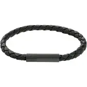 Calvin Klein Armband "VELOCITY", schwarz, Armbänder, 19,5cm, Edelstahl Leder, Edelstahl, Leder, Armband