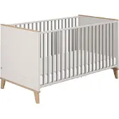 PAIDI Kinderwelten Babybett Fiene 70 x 140 cm, grau | natur