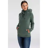 Ragwear Kapuzensweatshirt »GRIPYBUTTON«, Sweater mit rustikalen Kordel-Akzenten, Gr. L, PINE GREEN, , 57673054-L