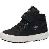 Kangaroos Sneaker "Kavu III", Mädchen, Gr. 21, wärmend, schwarz (jet schwarz, steel grau), Synthetik, Schuhe Sneaker, Warmfutter, Reißverschluss,Winterschuhe, Schnürboots, Sneakerboots