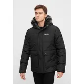 Bench Herren - Tillor Wattierter Parka mit Kapuze und Fellbesatz - Schwarz