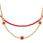 Leonardo 023545 Damen-Halskette Florena Edelstahl Goldfarben