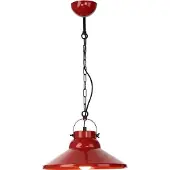 Licht-Erlebnisse Dekorative Hängeleuchte in Rot Industrie Design 1x E27 bis zu 60 Watt 230V aus Metall, für Küche Esszimmer Pendelleuchte Hängelampe Pendellampe innen Beleuchtung