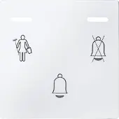Merten MER 587619 Klingeltaster mit LED-Anzeigen polarweiÃ, System M