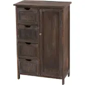 Mendler Kommode MCW-D12, Schrank Schubladenkommode, Shabby-Look Vintage 82x55x30cm braun
