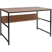 Mendler Schreibtisch McW-K80, Bürotisch Computertisch Arbeitstisch Ablage, Metall MDF 120x60cm natur