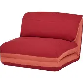 Mendler Schlafsessel MCW-E68, Schlafsofa Funktionssessel Klappsessel Relaxsessel, Stoff/Textil orange/dunkelrot