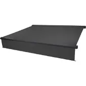 Mendler Elektrische Vollkassetten-Markise H124, 5x3m ausfahrbarer Volant Polyester anthrazit, anthrazit