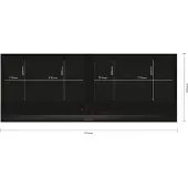 Siemens EX275HXC1E, Aluminium, Schwarz, Integriert, 90 cm, Zonen-Induktionskochfeld, Glaskeramik, 4 Zone(n)