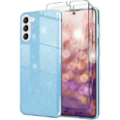 Nalia Glitzer Silikon Hülle mit 2x Displayschutz