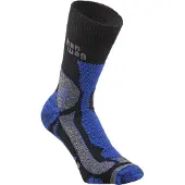 Hanwag Wandelsocken Trek-Merino Socke Unisex Black Royal Blue-Schuhgröße 36 - 38