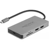 DeLOCK USB Type-C Dockingstation 4K - Dual HDMI MST / USB 3.2 / SD / LAN / PD 3.0