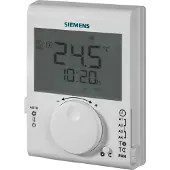 Siemens RDJ100 Raumtemperatur-Regler mit Tagesschaltuhr und grosser LCD-Anzeige S55770T379