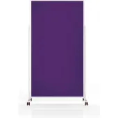 MAGNETOPLAN mobile Moderationstafel VarioPin White, Hoch-/Querformat, 2-seitig nutzbar, B 1000 x H 1800 mm, Filz/Aluminium, violett/weiß