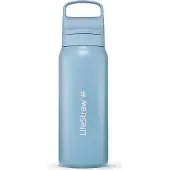 LifeStraw Go Icelandic Blue GOST-650ML-ICE Stainless Steel, Wasserflasche mit 2-Stage Filter, 650 ml