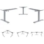 Mendler 3in1 Gestell MCW-D40, variables Tischgestell, elektrisch höhenverstellbar Memory 47kg grau