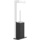 Gessi Rettangolo Accessoires Standkombination Papierrollenhalter und Toiletten-Bürstengarnitur, Beh