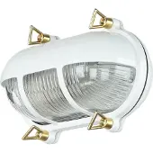 Licht-Erlebnisse Außenleuchte Maritim aus Messing Glas B: 21 cm IP64 E27 Weiß Haus Balkon Garten Wandlampe